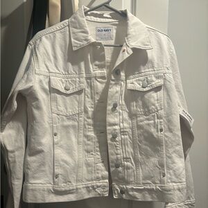Old Navy White Jean Jacket M